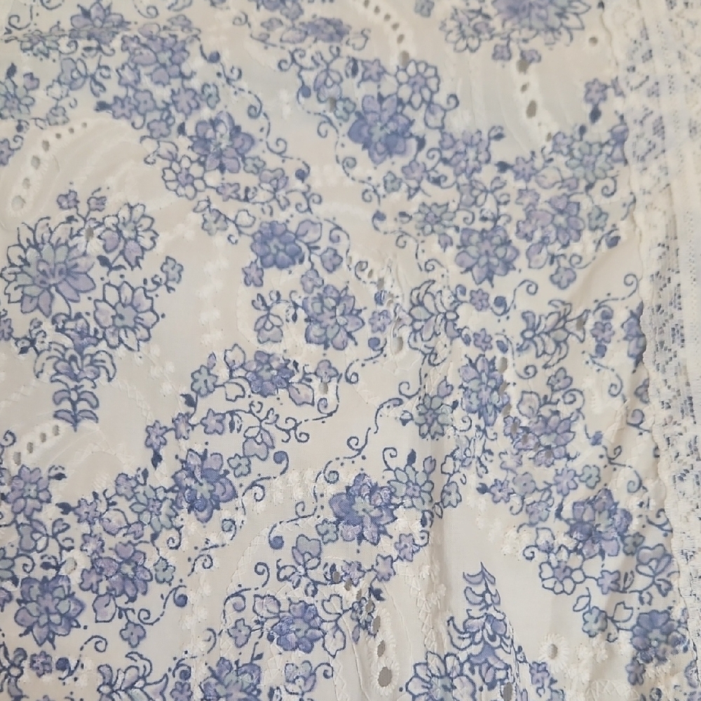 Wild Fable Above Knee Godet Full Skirt Blue Floral Size M NWT - Picture 5 of 7